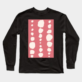 Modern abstract organic polka dots in watermelon piink Long Sleeve T-Shirt